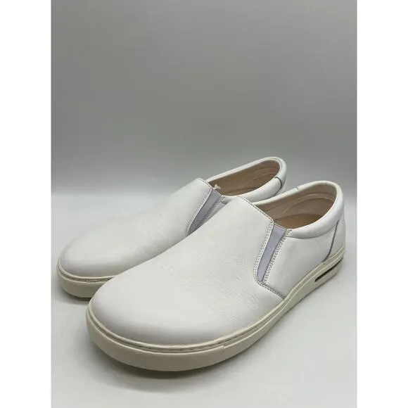 Birkenstock Men's Oswego White Leather Slip on Shoes Size 11/EU 44 New