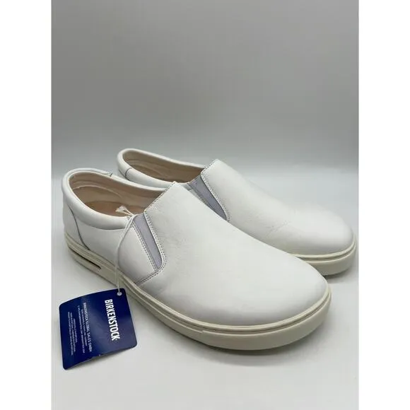 Birkenstock Men's Oswego White Leather Slip on Shoes Size 11/EU 44 New