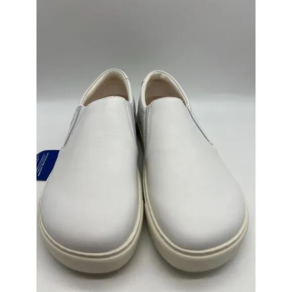 Birkenstock Men's Oswego White Leather Slip on Shoes Size 12/EU 45 New