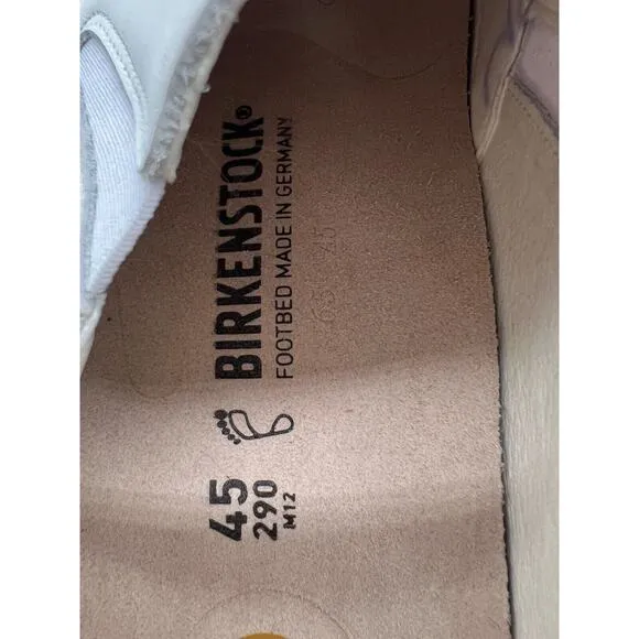 Birkenstock Men's Oswego White Leather Slip on Shoes Size 12/EU 45 New