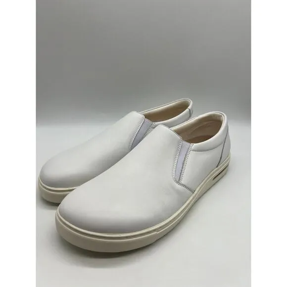 Birkenstock Men's Oswego White Leather Slip on Shoes Size 12/EU 45 New