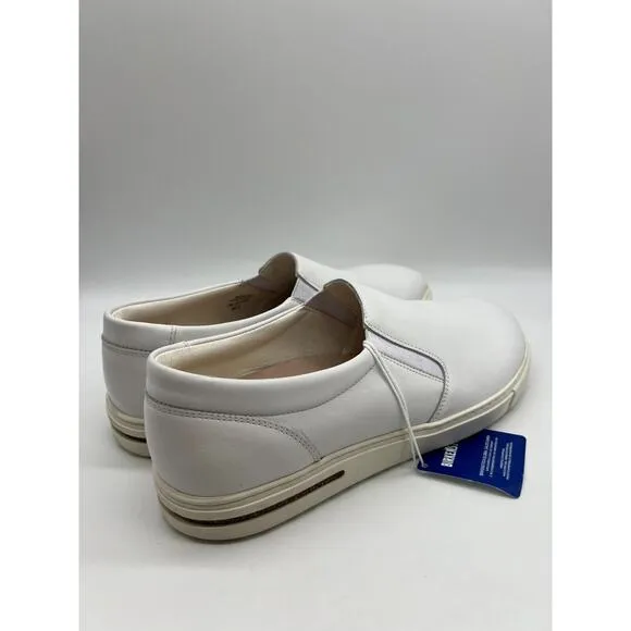 Birkenstock Men's Oswego White Leather Slip on Shoes Size 12/EU 45 New