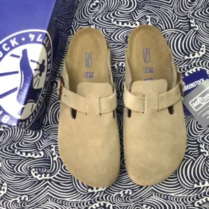 Birkenstock Taupe Suede Slip-On