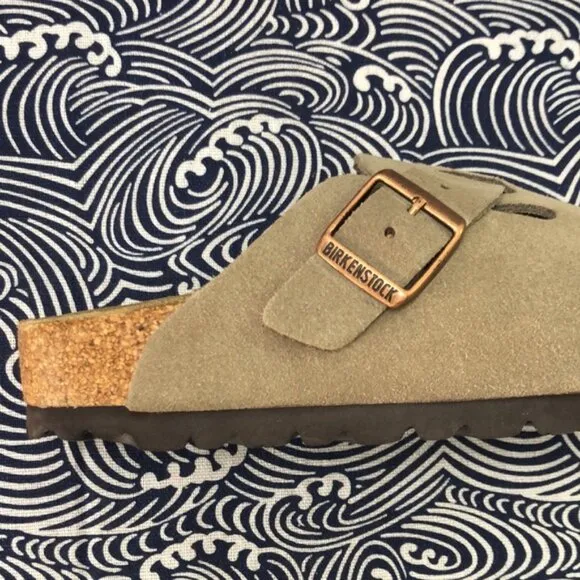 Birkenstock Taupe Suede Slip-On