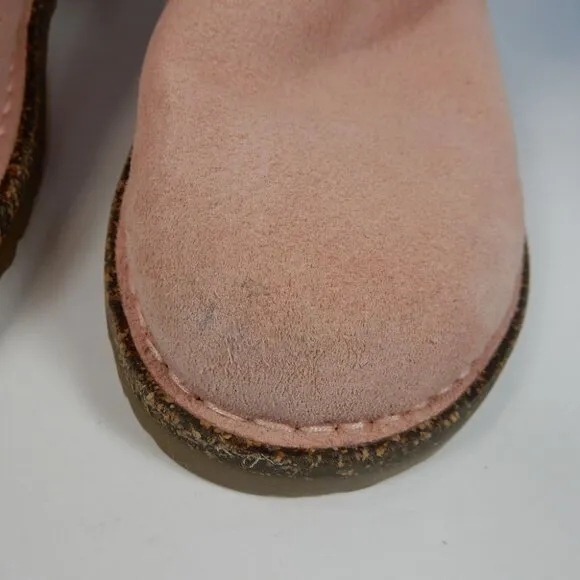 Birkenstock Uppsala Shearling BOOTS Size 38 7 Suede Leather Soft Pink NEW