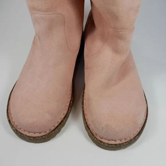 Birkenstock Uppsala Shearling BOOTS Size 38 7 Suede Leather Soft Pink NEW