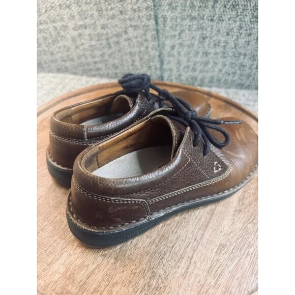 Birkenstock Women's Brown Leather Lace-Up Casual Shoes  EU 36/ US 5