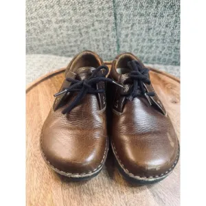 Birkenstock Women's Brown Leather Lace-Up Casual Shoes  EU 36/ US 5