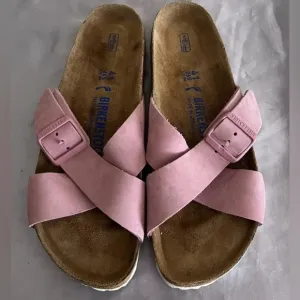 Birkenstock Womens Sienna Orchid Pink Slide Sandal Slip On Shoes Size 41 US 10