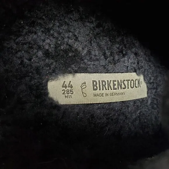 Birkenstock Zermatt Shearling Clogs 44 Mens 11 Black Suede Slip On Lined Shoes