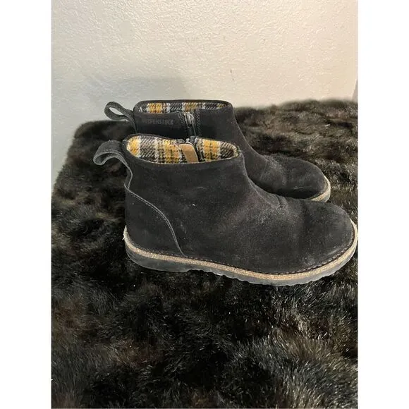 Birkenstock Women’s 37 6.5 Narrow Melrose Black Suede Ankle Boots new