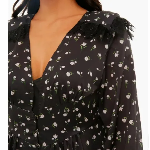 Black Familiar Floral Max DressSISTER JANE