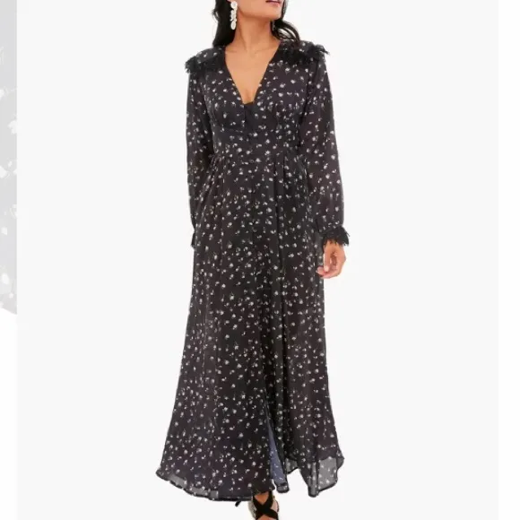 Black Familiar Floral Max DressSISTER JANE