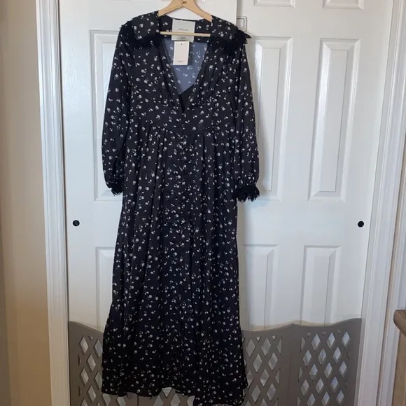 Black Familiar Floral Max DressSISTER JANE