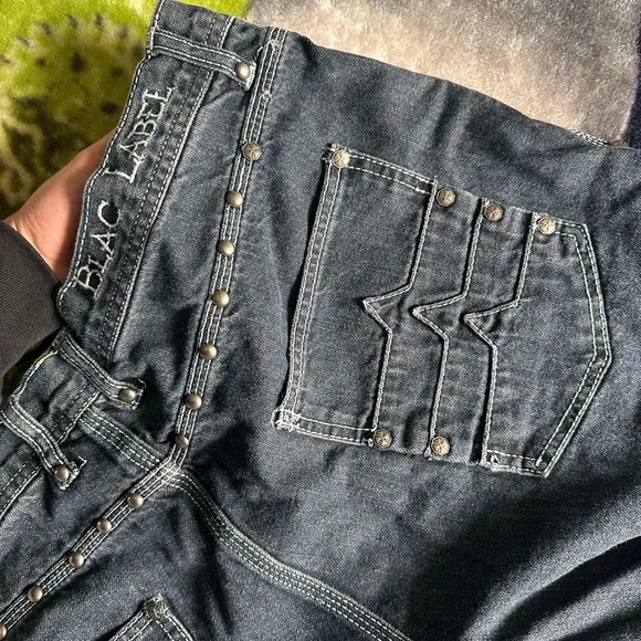 Black Label Risk &amp; Reward Bootcut Black Jeans Classic Fit
