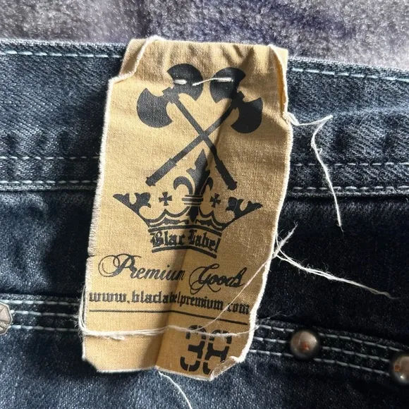 Black Label Risk &amp; Reward Bootcut Black Jeans Classic Fit