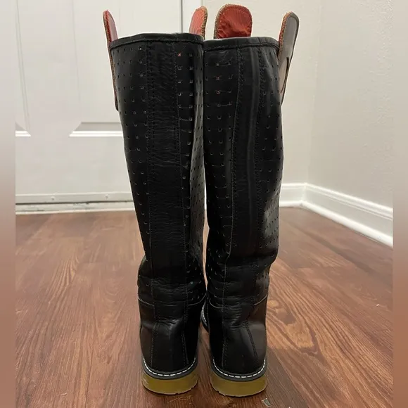 Black Leather Boots Size 36