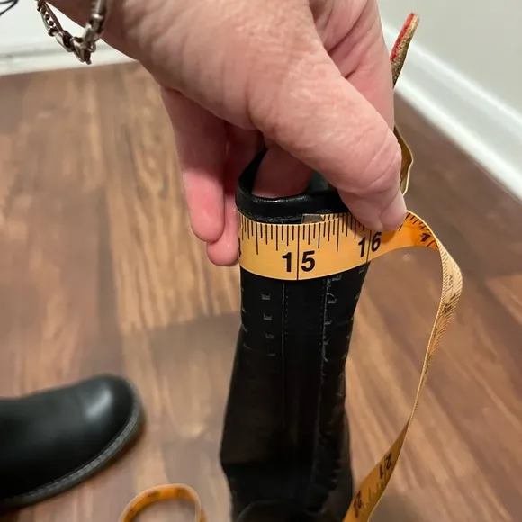 Black Leather Boots Size 36