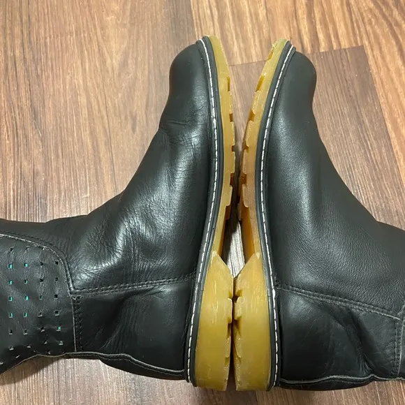 Black Leather Boots Size 36