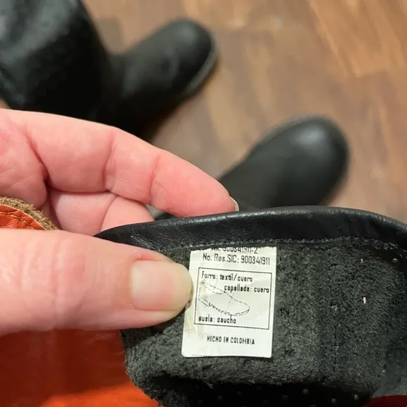 Black Leather Boots Size 36