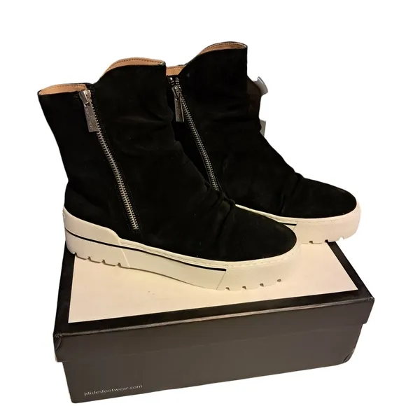Black Suede J Slides NYC Nila Women's Boots