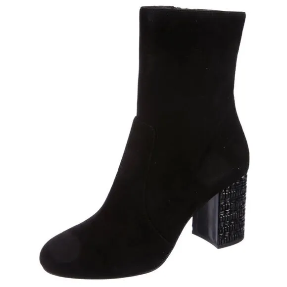 Black suede Michael Michael Kors Yoonie round toe Ankle Boots