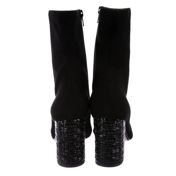 Black suede Michael Michael Kors Yoonie round toe Ankle Boots