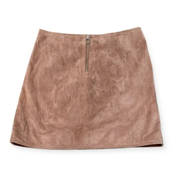 BLANKNYC Women's Suede Midnight Toker Brown Lined Mini Skirt Size 26
