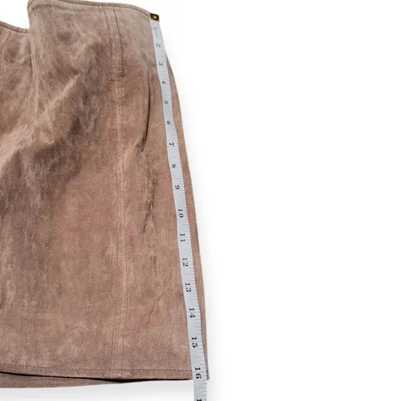 BLANKNYC Women's Suede Midnight Toker Brown Lined Mini Skirt Size 26