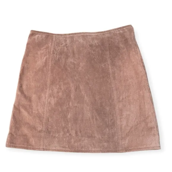 BLANKNYC Women's Suede Midnight Toker Brown Lined Mini Skirt Size 26