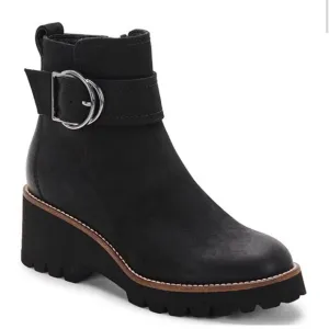 Blondo Dahlia Boot Black Leather Suede Waterproof Chelsea Booties size 8 new