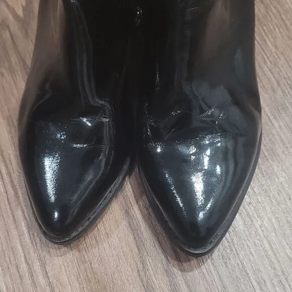 Blondo Elvina Waterproof patent Leather Ankle Boots black size 6.5