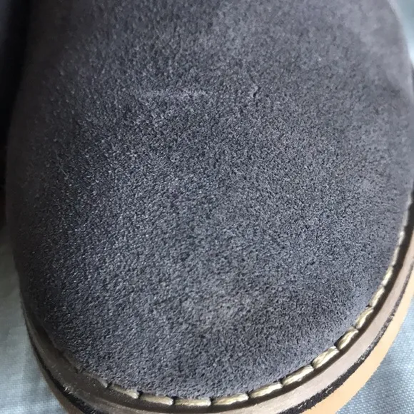 Blondo gray suede leather waterproof zip ankle booties size 9.5 fall winter