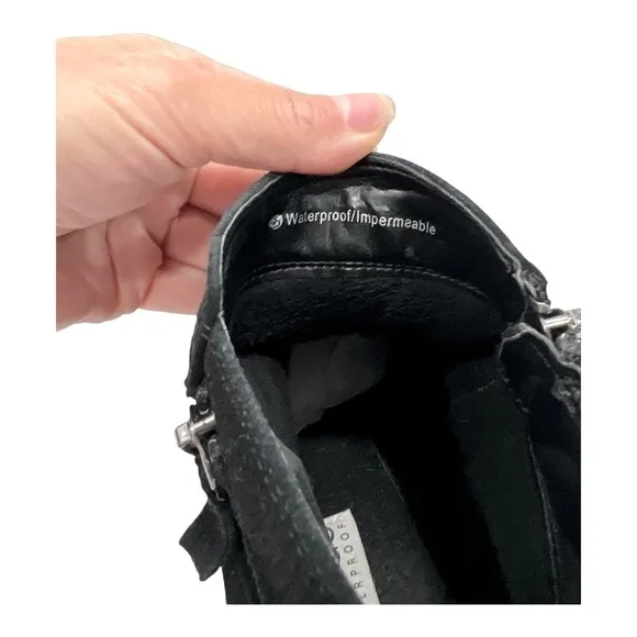 Blondo Isaac Waterproof Black Bootie Suede woman’s size 9.5 M