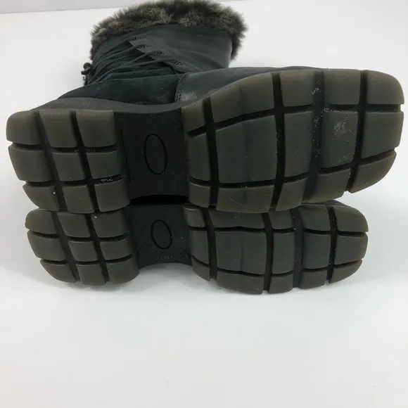 Blondo Leather and Suede Rabbit Fur Trim Boots 9B