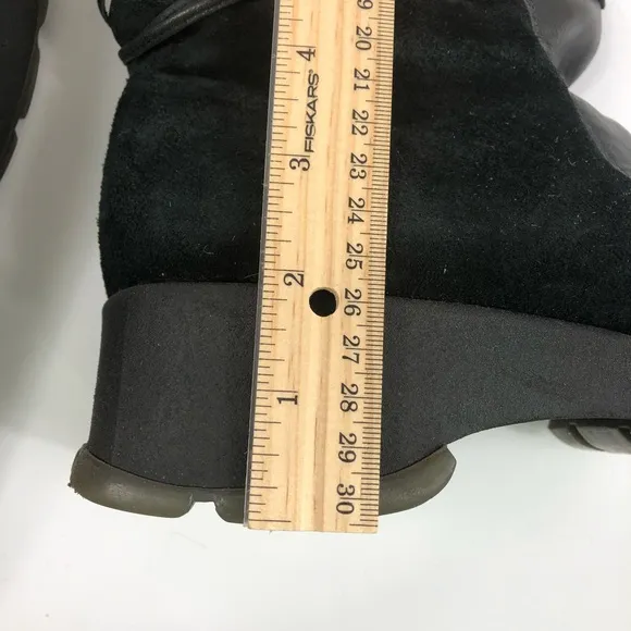 Blondo Leather and Suede Rabbit Fur Trim Boots 9B
