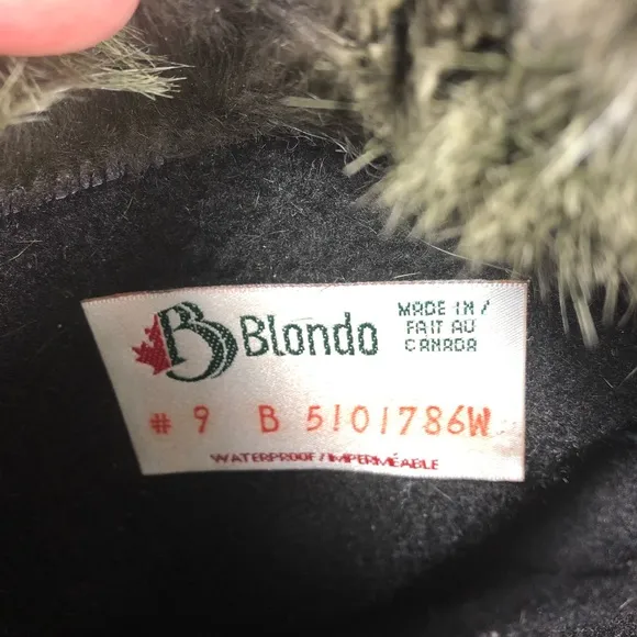 Blondo Leather and Suede Rabbit Fur Trim Boots 9B