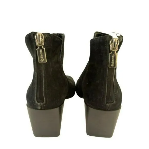 Blondo Stasia Black Suede Waterproof Ankle Boots Booties Winter Sz 8.5 NEW
