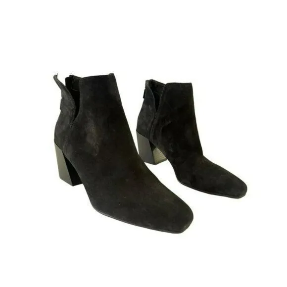 Blondo Stasia Black Suede Waterproof Ankle Boots Booties Winter Sz 8.5 NEW