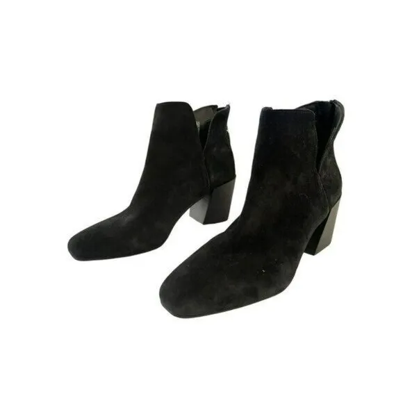 Blondo Stasia Black Suede Waterproof Ankle Boots Booties Winter Sz 8.5 NEW