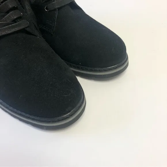 Blondo waterproof black suede ankle boots.