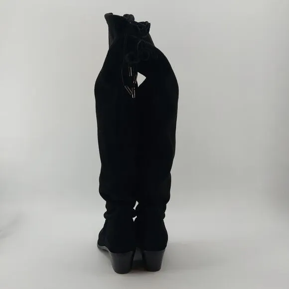 Blondo Womens Knee High Black Boots Block Heel 9M Waterproof