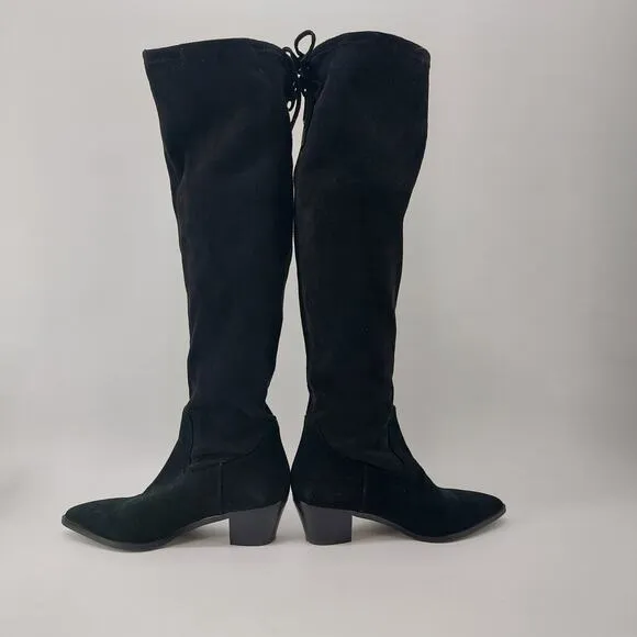 Blondo Womens Knee High Black Boots Block Heel 9M Waterproof