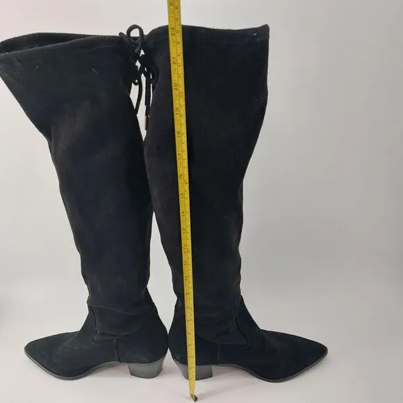 Blondo Womens Knee High Black Boots Block Heel 9M Waterproof