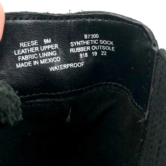 BLONDO Women's Reese Bootie Size 9M Black Leather Waterproof Ankle Boot NWB