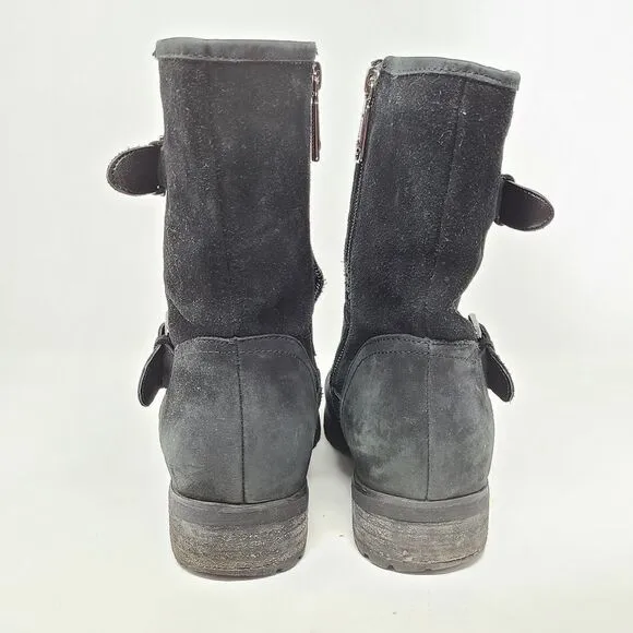 BLONDO Black Moto Nubuck Boots Waterproof 7M