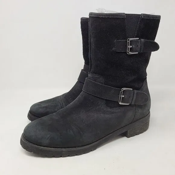 BLONDO Black Moto Nubuck Boots Waterproof 7M