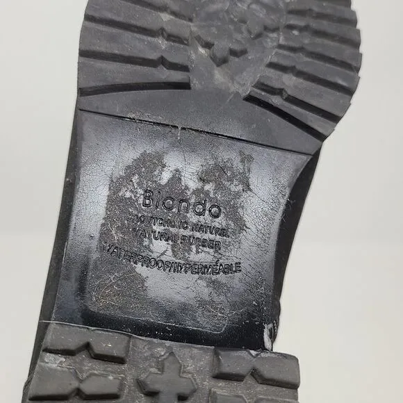 BLONDO Black Moto Nubuck Boots Waterproof 7M