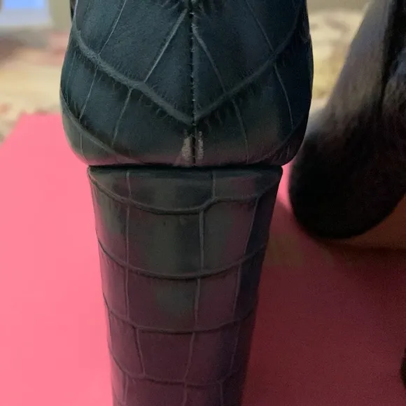 Blue croc embossed Paris Texas boots