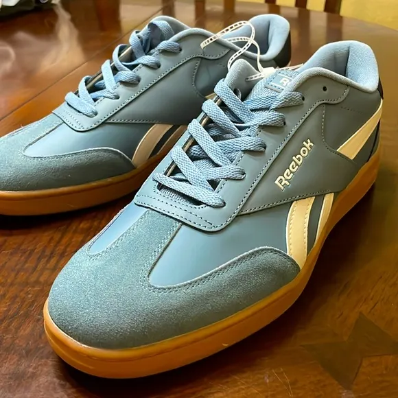 Blue suede RETRO LOOK Reebok tennies! Brand New never worn!